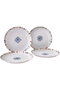 Hermia 2100002910001 Juego de Servir Pasteles de Porcelana, Azul